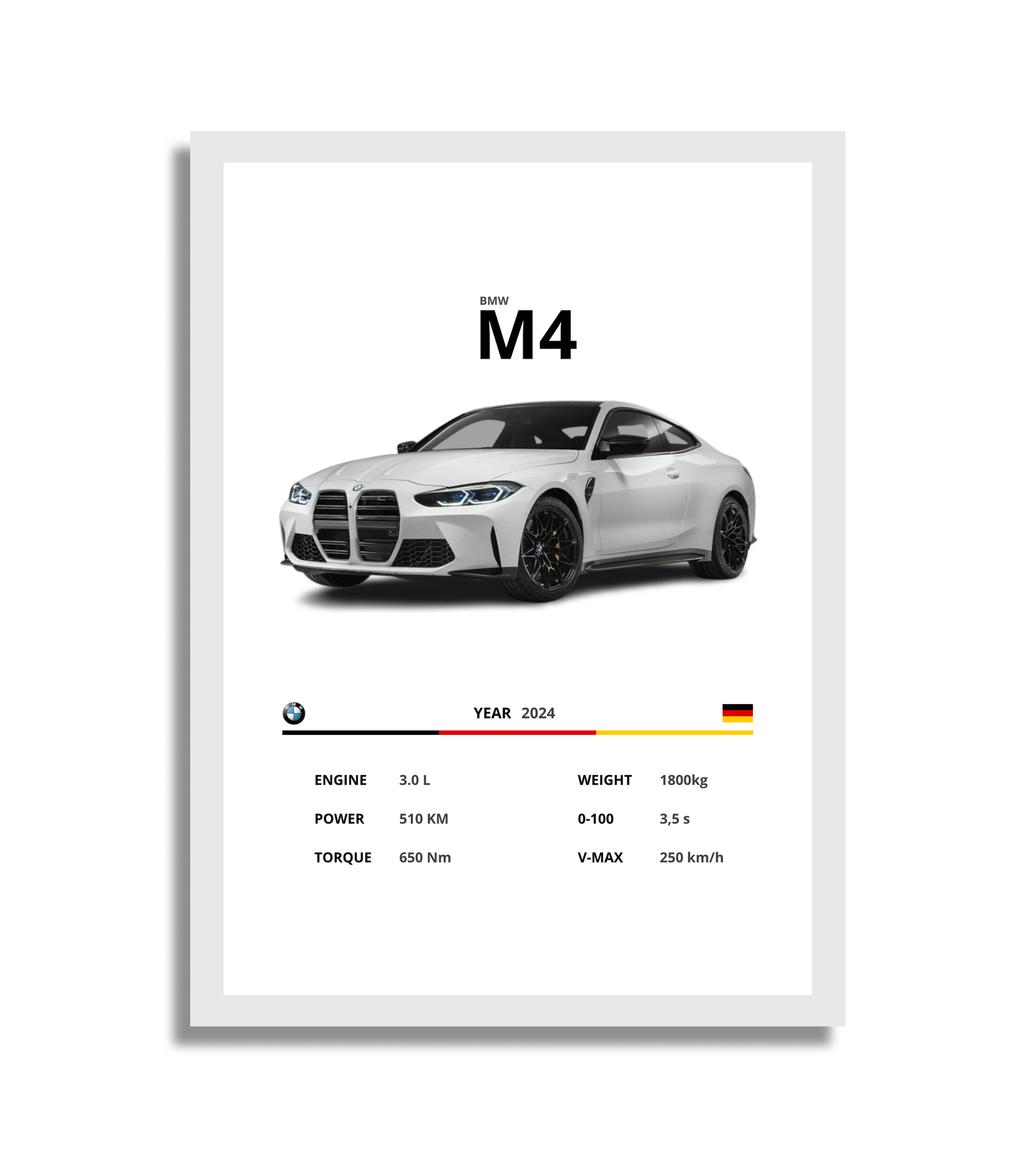 Plakat z własnym samochodem (wariant 1)