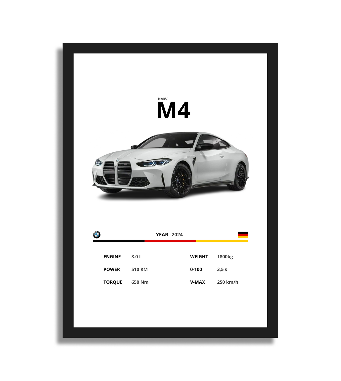 Plakat z własnym samochodem (wariant 1)