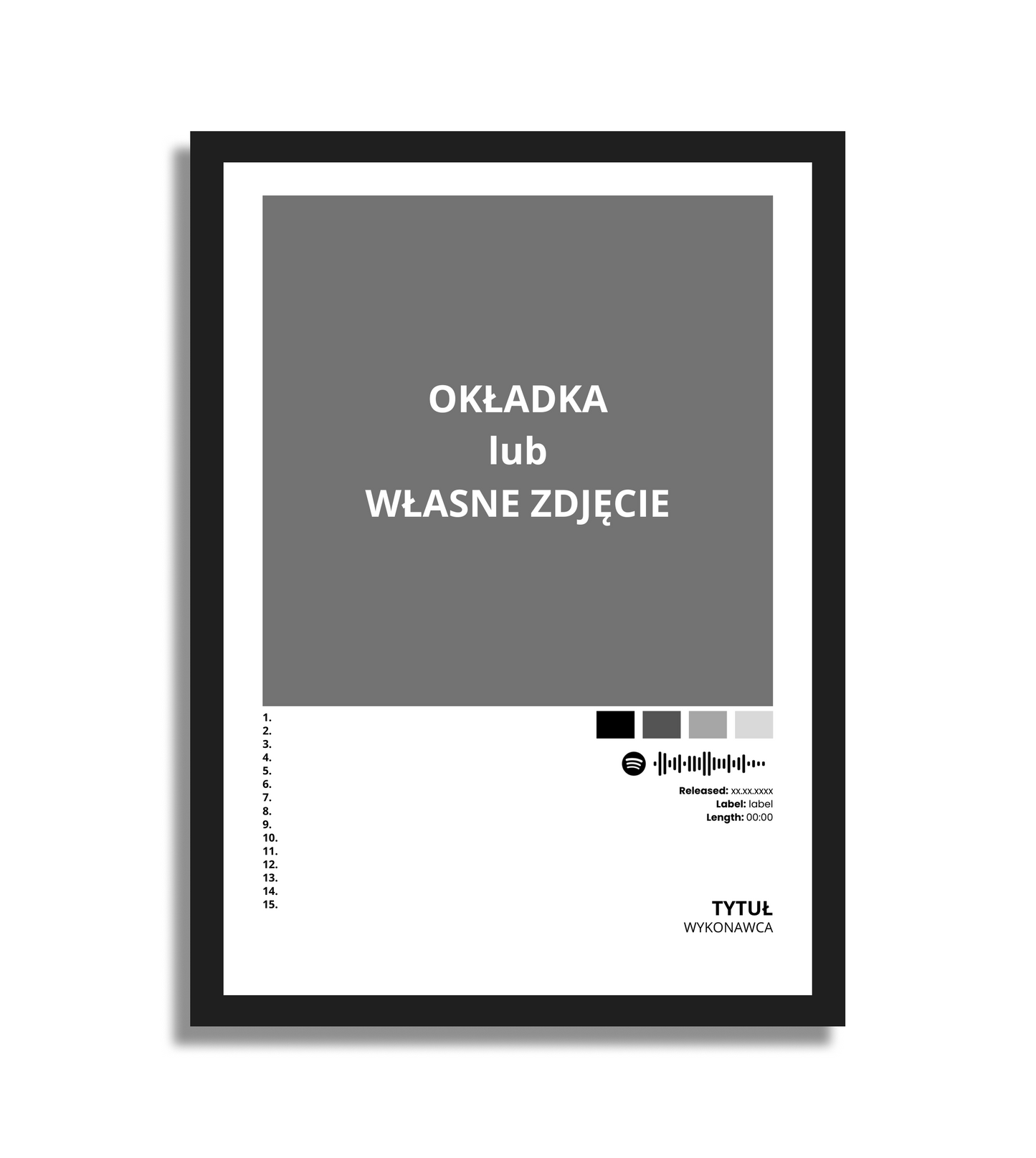 Plakat z własnym albumem (wariant 3)