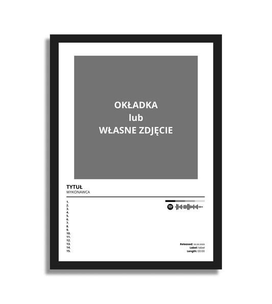 Plakat z własnym albumem (wariant 2a)